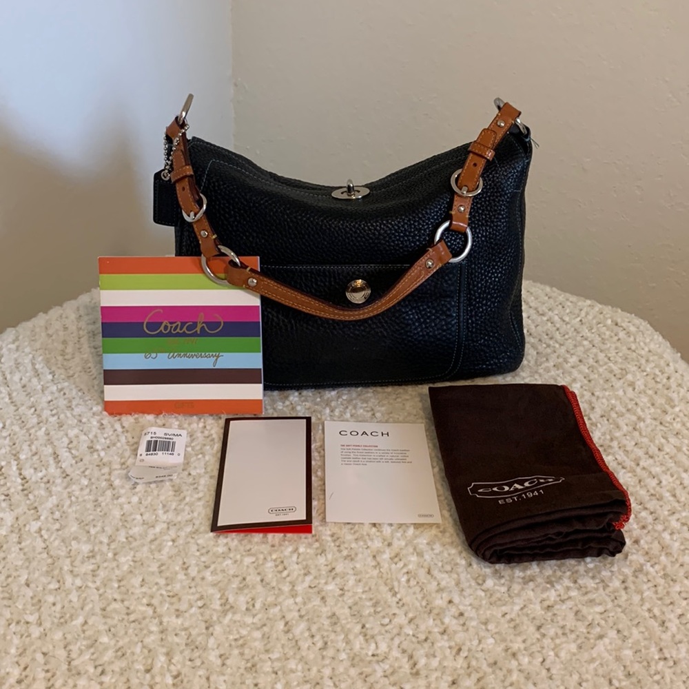 Coach Black Hobo Purse | Soft Pebble Leather